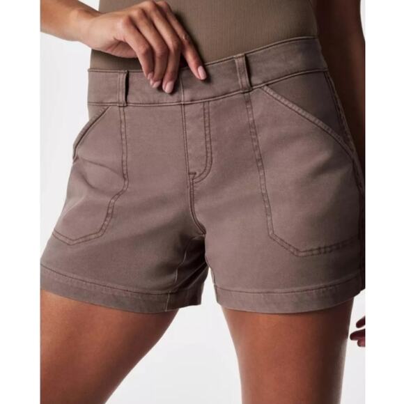 SPANX Brown Shorts 5" inseam, Size Small - Picture 2 of 9